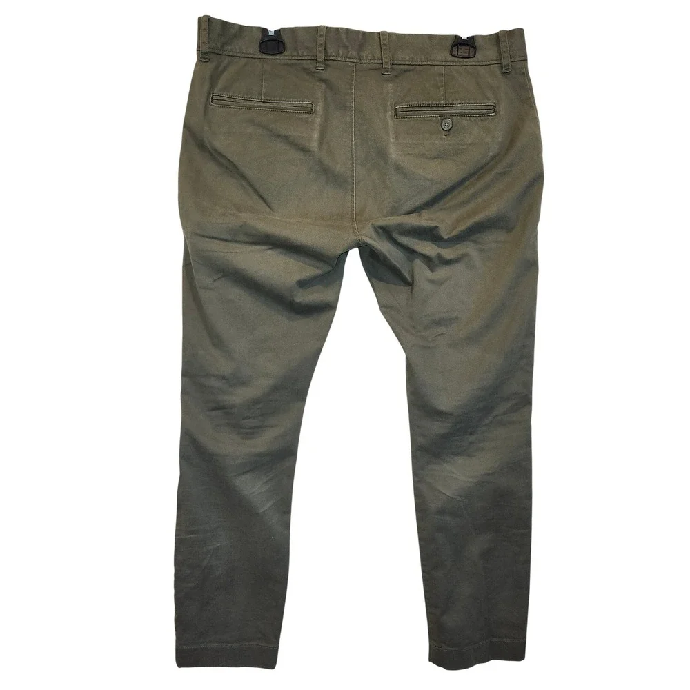 J.Crew 484 Slim Fit Stretch Chino Pants Olive Green Mens 34x28 AB613‎